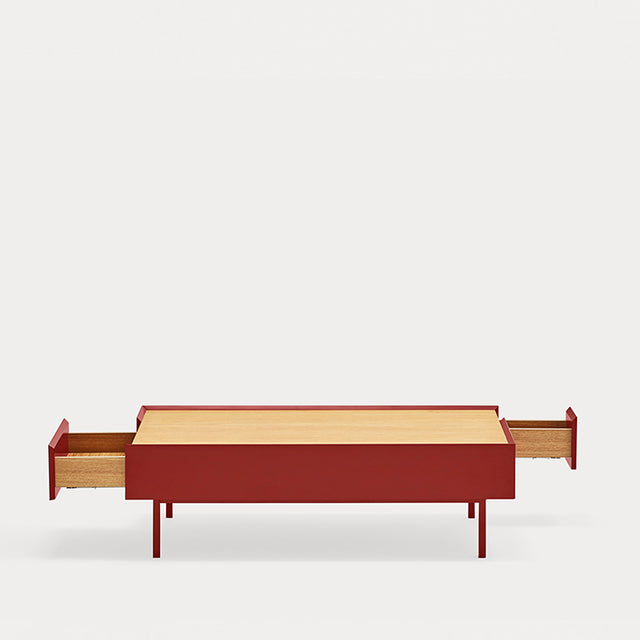Mesa de Centro Rectangular Arista 110 Burdeos