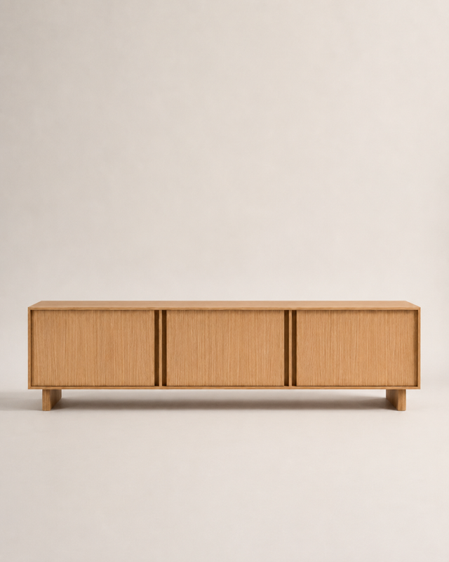 Penxat 160 Natural TV Unit, Customizable with schemes