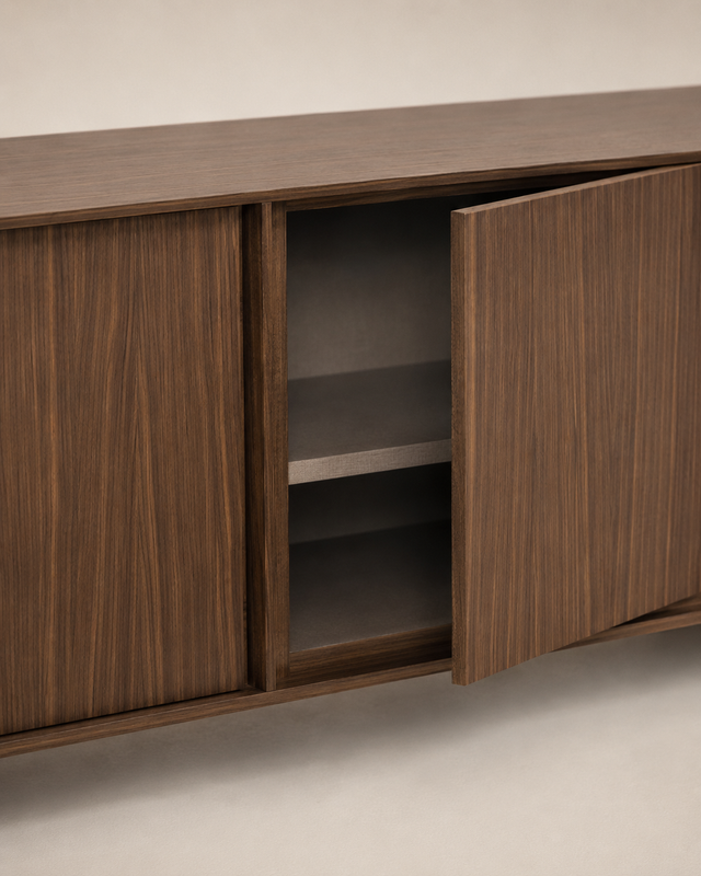 Penxat 160 Natural TV Unit, Customizable with schemes