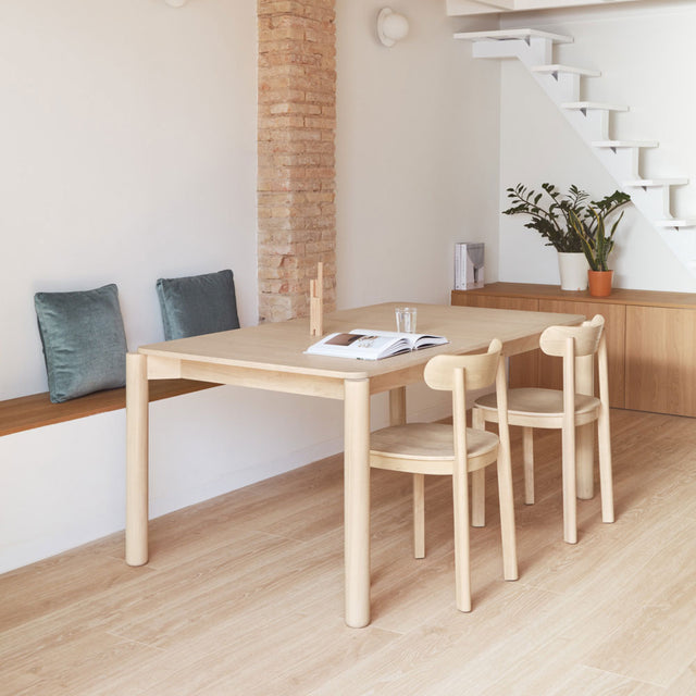 Vista lateral Mesa de Comedor Extensible Atlas 160 - 200 cm comedor salón Teulat Slowdeco