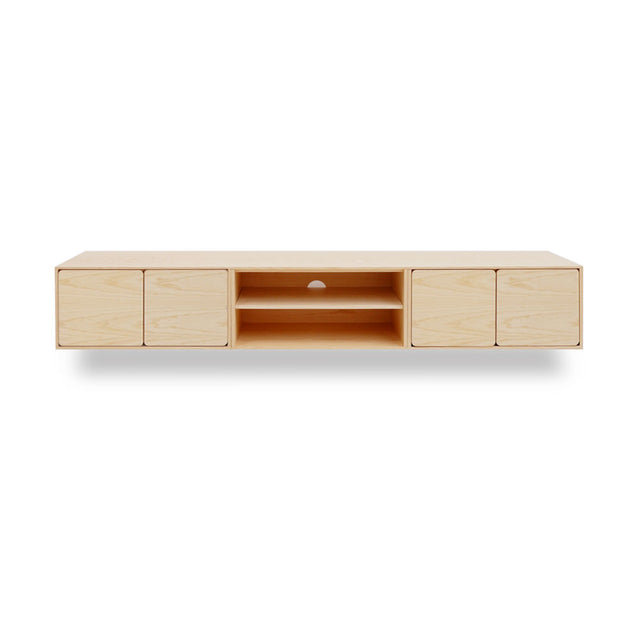 Mueble de TV de 240cm personalizado Natural Nórdico Puerta Abatible / Sin Puerta / Puerta Abatible Slowdeco