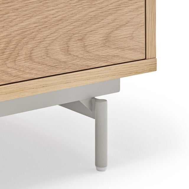 Mueble TV Valley 180 Roble - Nogal (Copia) con roble natural, nogal en ambiente de estilo nórdico