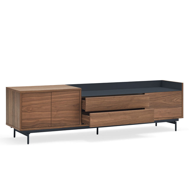 Mueble tv Valley Roble - Nogal 180cm Nogal/azul oscuro Teulat