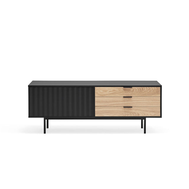 Mueble tv Sierra 180cm - 140cm Negro 140cm Teulat