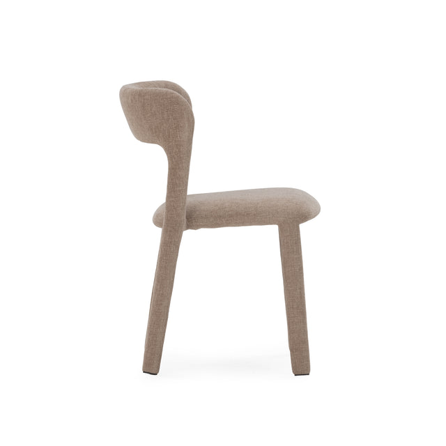 Silla de comedor Lilia Gris, vista lateral izquierda