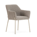 Sillón Suma Moka y patas moka, vista lateral izquierda