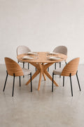 Pack de 4 sillas de comedor Casandra taupe