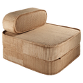 Sillón Infantil Plegable de Pana Marrón vista principal de estilo nórdico