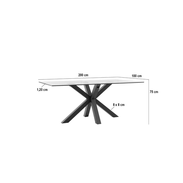 Mesa de Comedor Demi Metal y Vidrio | detalle de acabado | Somcasa Vlc | 00MS209407 | imagen 5