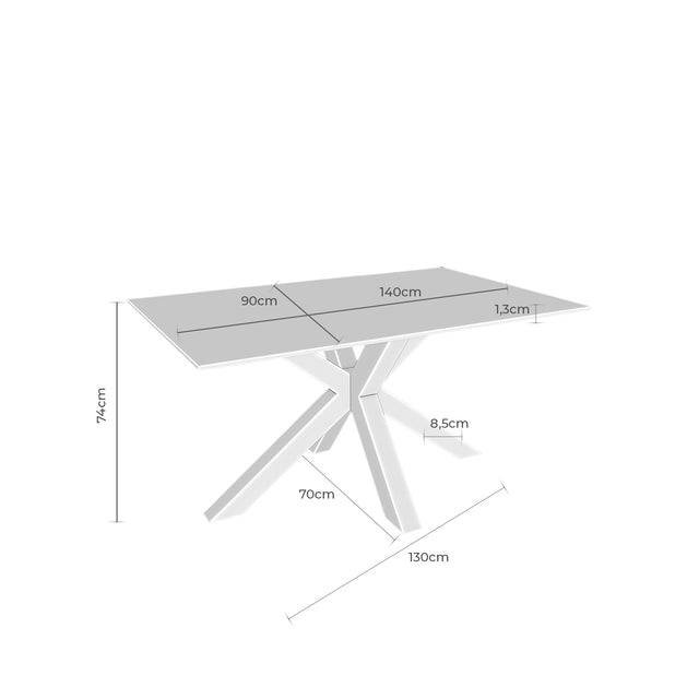 Mesa de Comedor Joyce Sahara Metal | detalle de acabado | Somcasa Vlc | 00MS214668 | imagen 5