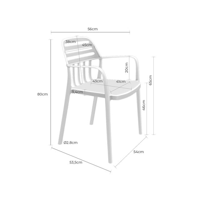 Silla Desiree Blanco | vista lateral | Somcasa Vlc | 00SL118402 | imagen 4