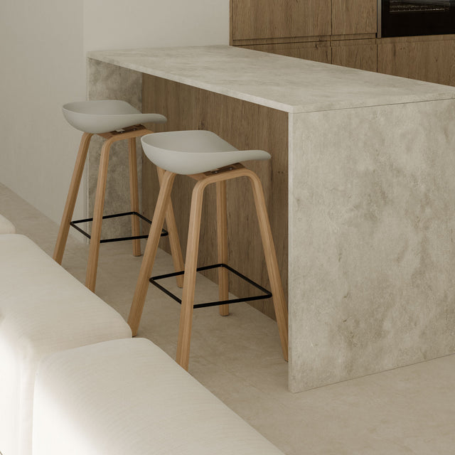 Taburete Bajo Ruth Blanco | vista lateral | Somcasa Vlc | 00SL108602 | imagen 4