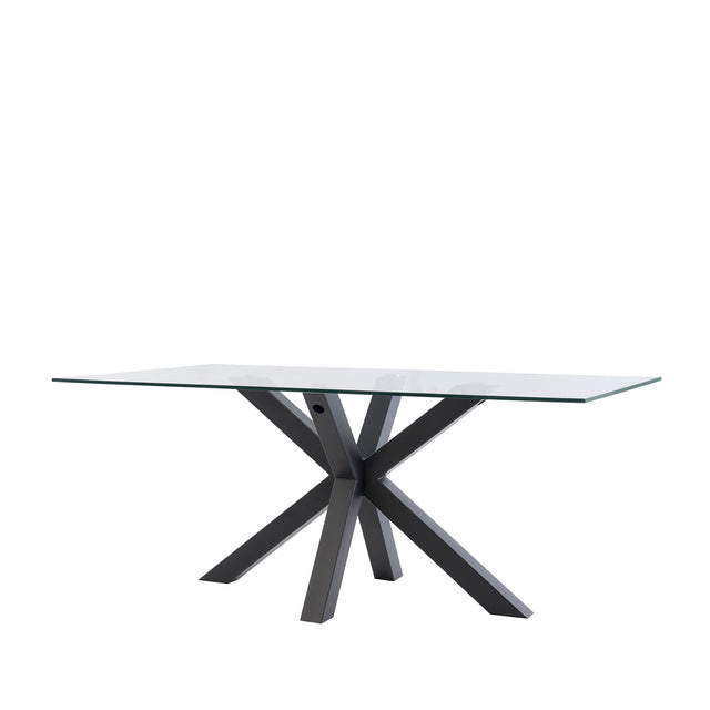 Mesa de Comedor Demi Metal y Vidrio | vista lateral | Somcasa Vlc | 00MS209307 | imagen 4