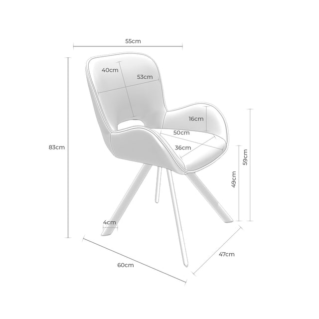 Silla Astrid Gris claro | detalle de materiales | Somcasa Vlc | 00SL117921 | imagen 7