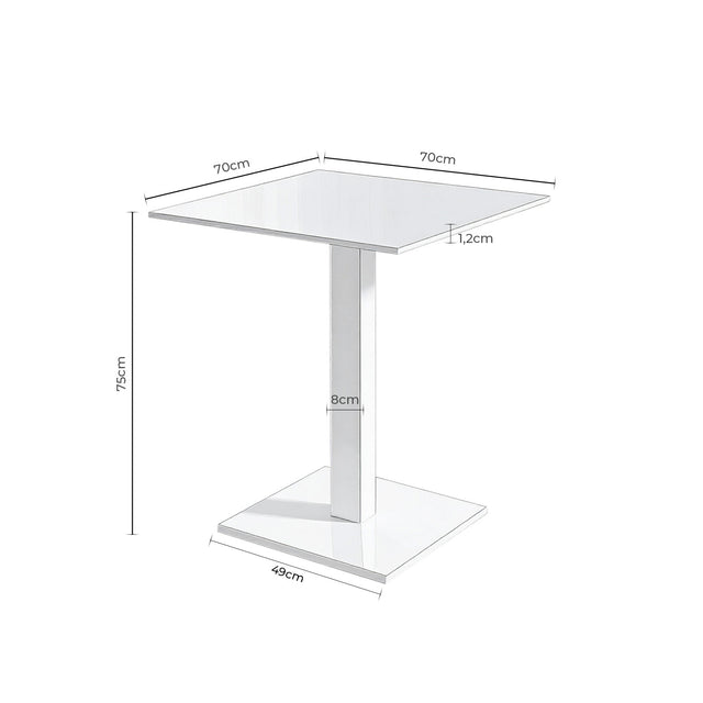 Mesa Samira Cuadrada Blanco/Blanco 70 × 70 cm de Somcasa Vlc - imagen 6