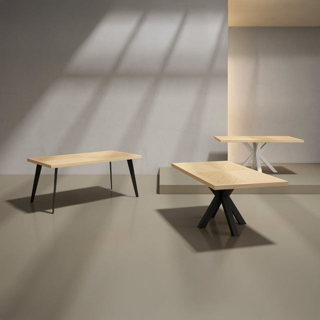 Mesa de Comedor Elaine Fija Roble y Metal | vista lateral | Somcasa Vlc | 00MS215714 | imagen 4