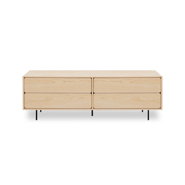 Mueble TV Flotante Penxat 160 4 cajones vista frontal de estilo nórdico