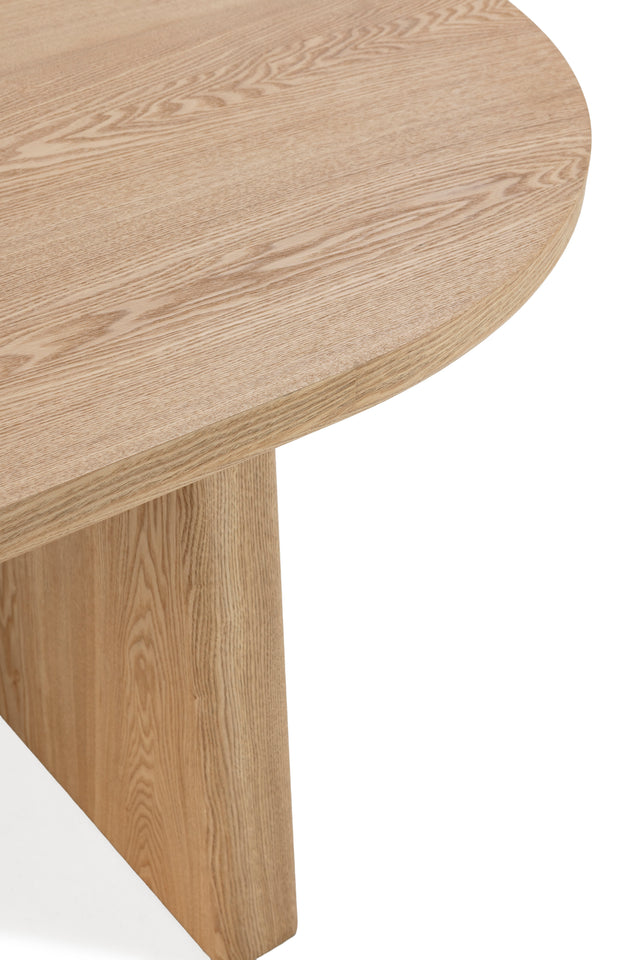 Mesa de Comedor Ovalada Blair 220 Roble, detalle del acabado