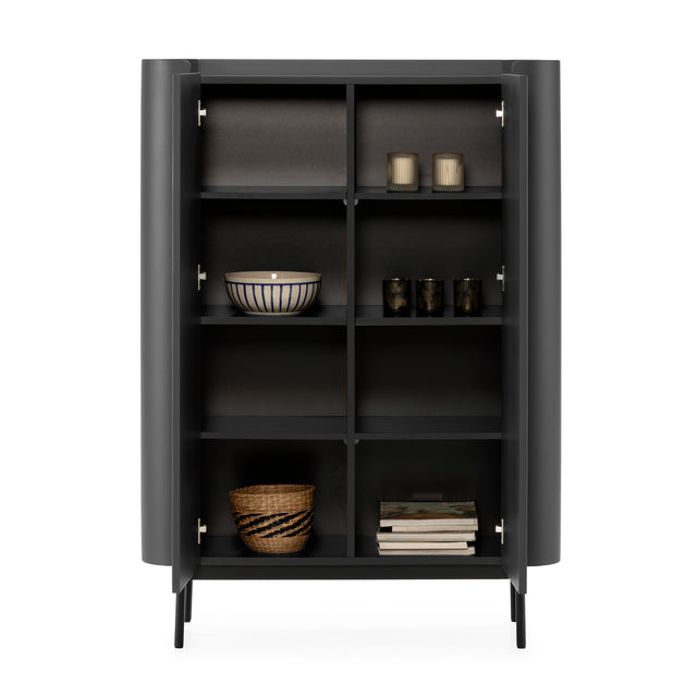 Mueble Auxiliar Willa 100 Negro, detalle del acabado