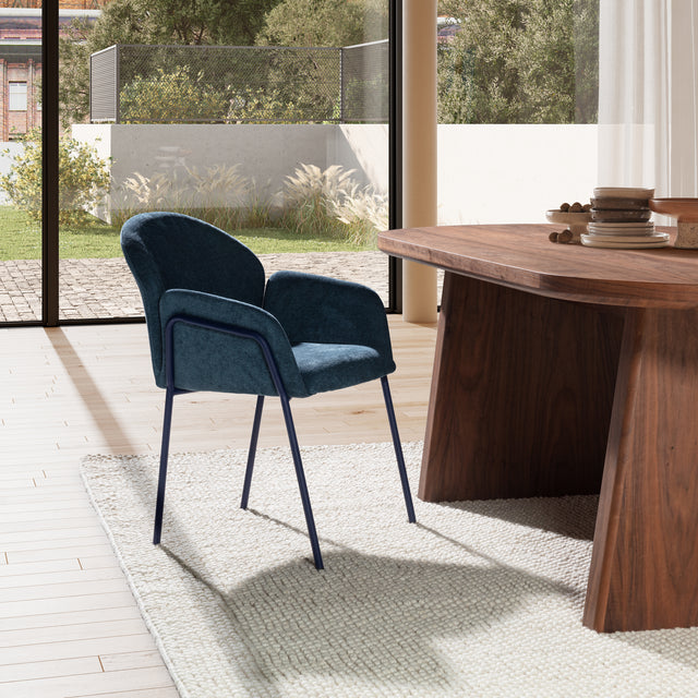 Silla de Comedor Tapizada Aslin Azul, vista adicional