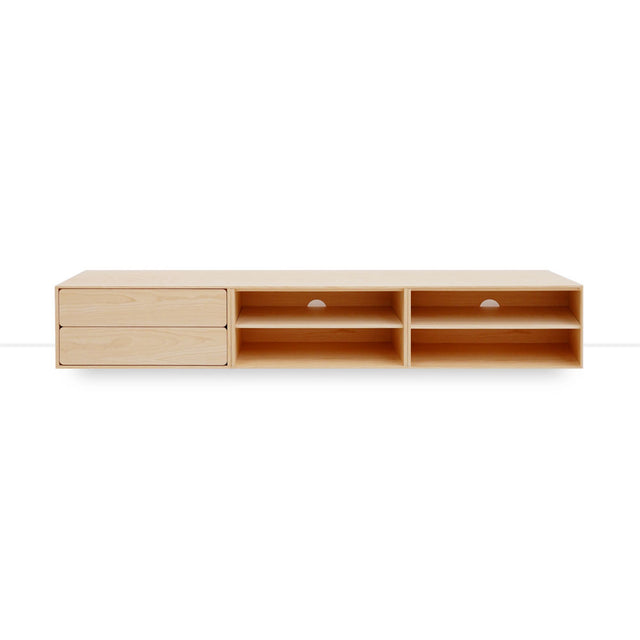 Mueble de TV de 240cm personalizado Natural Nórdico Cajones Extraíbles / Sin Puerta / Sin Puerta Apoyado a suelo-con niveladores Slowdeco